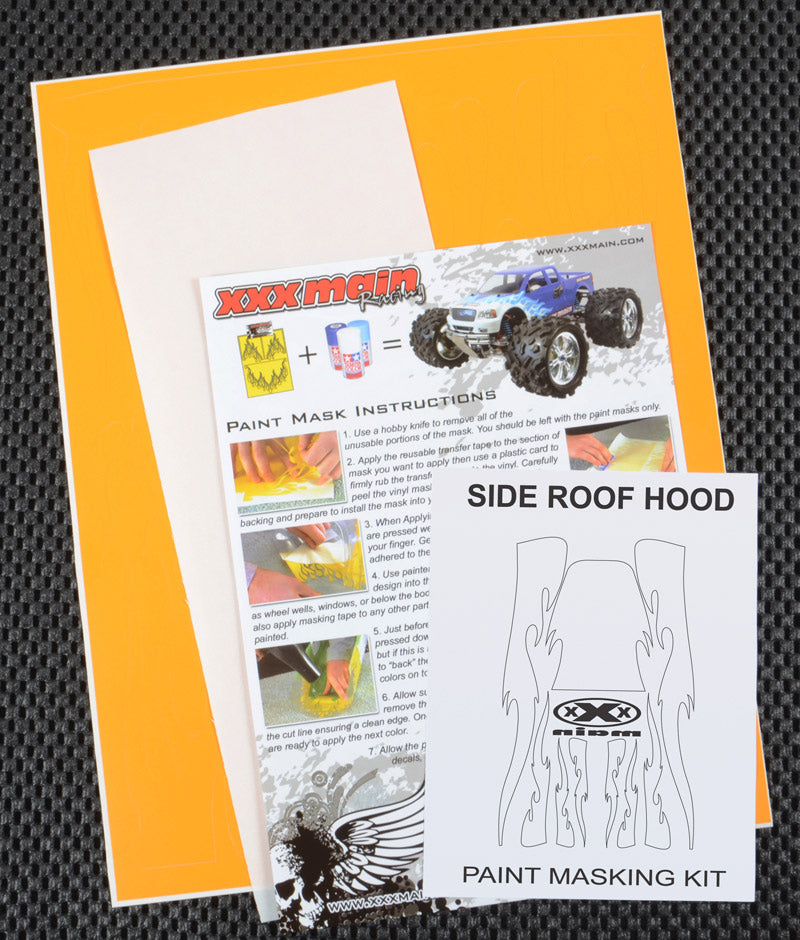 Side, Hood, and Roof Paint Mask - Xtreme RC