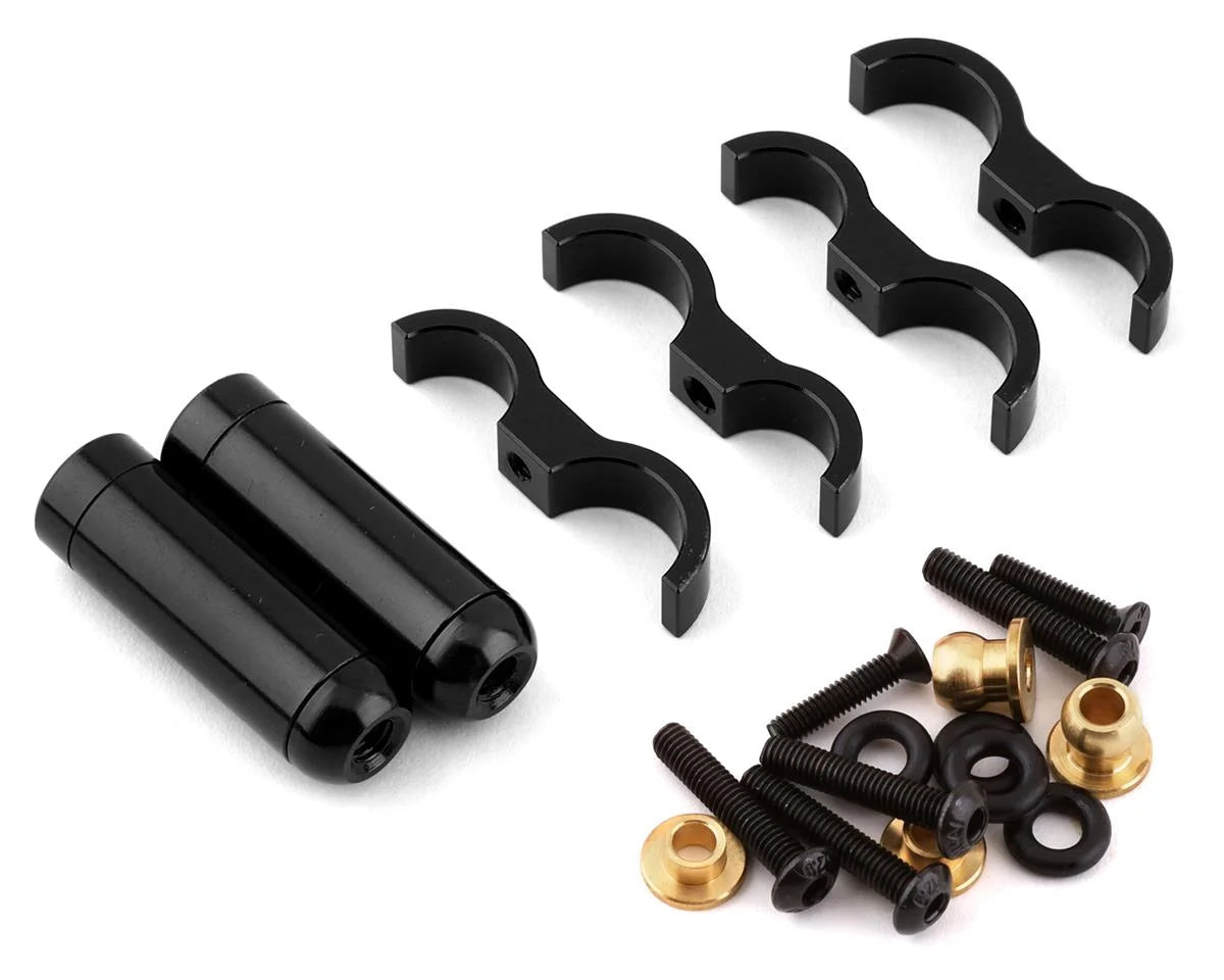 Yeah Racing Desert Lizard Piggyback Shocks w/Reservoir (Black) (2) (90mm) - Xtreme RC