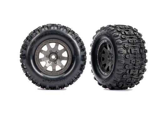 T&W GRAY WHL SLEDGEHMMR TIRES - Xtreme RC