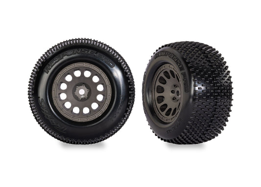 Gray Mini XRT Wheels w/ Response Pro Tires (2) - Xtreme RC