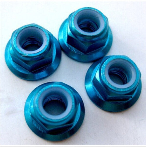 122049 Himoto Aluminum Nylon M4 Locknut, Blue (4pcs)