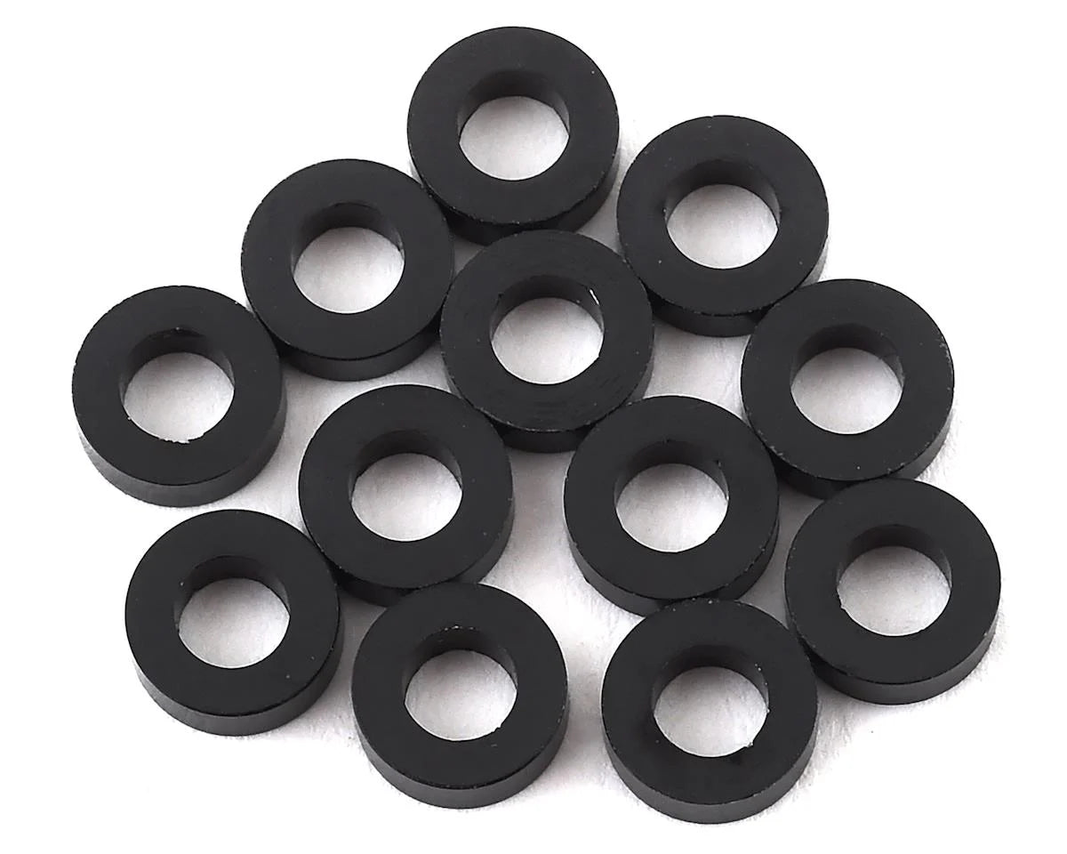 1UP Racing 3x6mm Precision Aluminum Shims (Black) (12) (2mm) - Xtreme RC