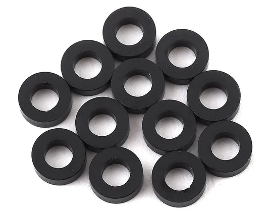 1UP Racing 3x6mm Precision Aluminum Shims (Black) (12) (2mm) - Xtreme RC