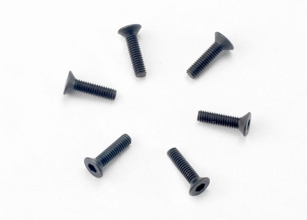 Traxxas Screws, 2.5x10mm countersunk machine (hex drive) (6) - Xtreme RC