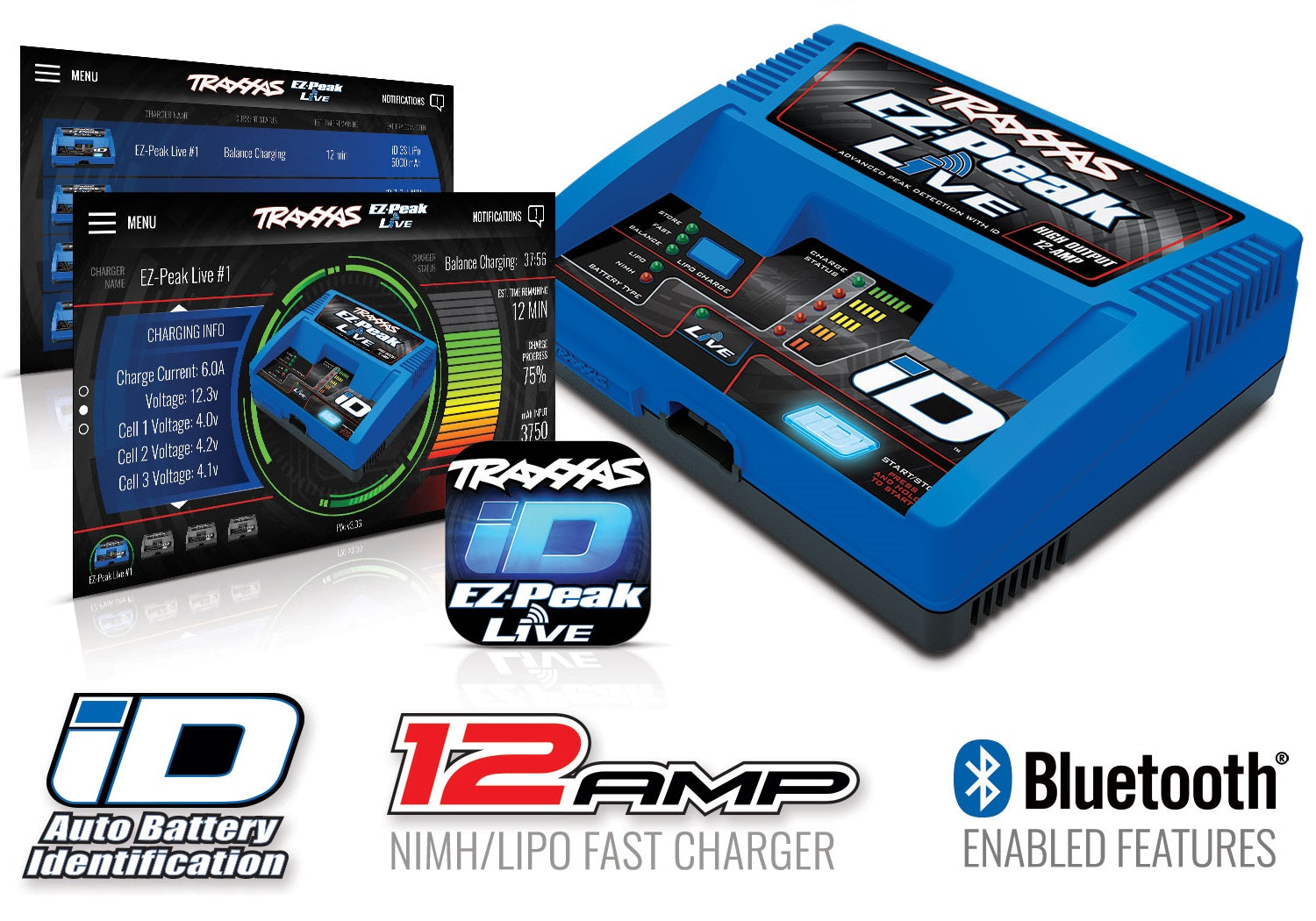 2971 Traxxas Charger, EZ-Peak Live, 100W, NiMH/LiPo with iD Auto Battery Identification - Xtreme RC