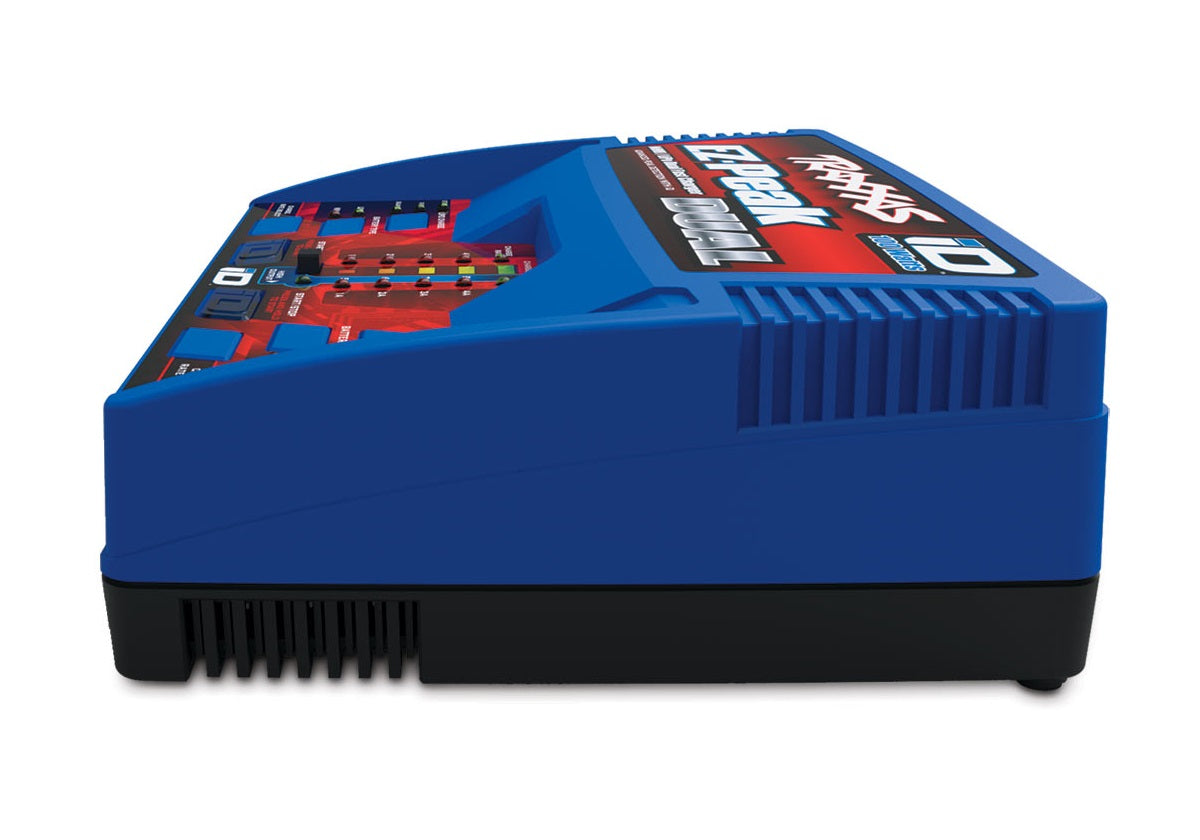 Charger, dual, EZ-Peak Plus, 100W, NiMH/LiPo with iD Auto Battery Identification - Xtreme RC