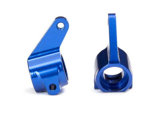 Steering Blocks, BLUE Rustler Stampede/Bandit (2), 6061-T6 aluminum - Xtreme RC