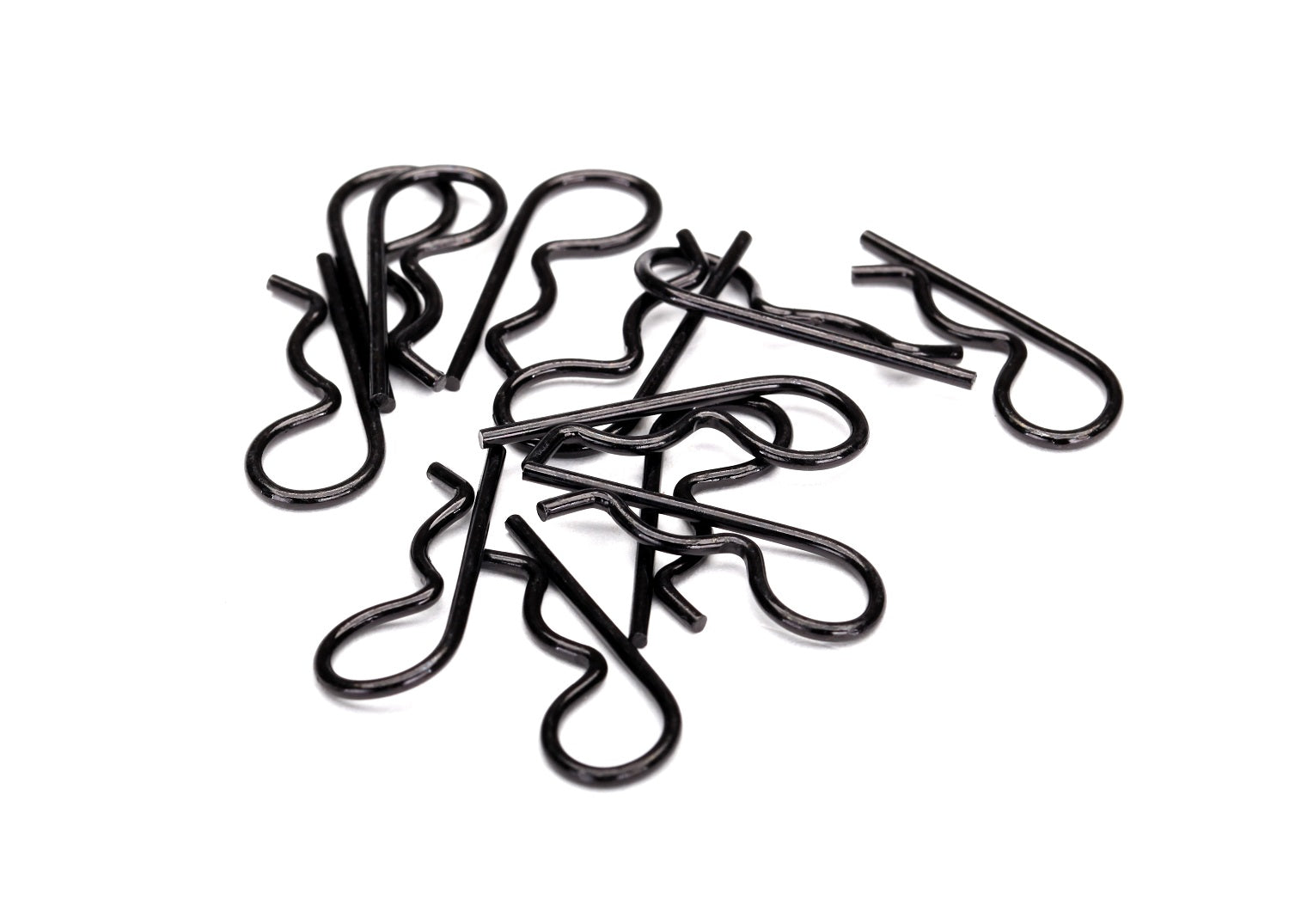 Body clips, heavy duty (black) (12) - Xtreme RC