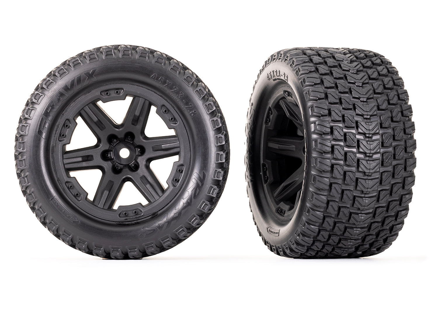 T&W RXT BLK 2.8/GRAVIX TIRE - Xtreme RC
