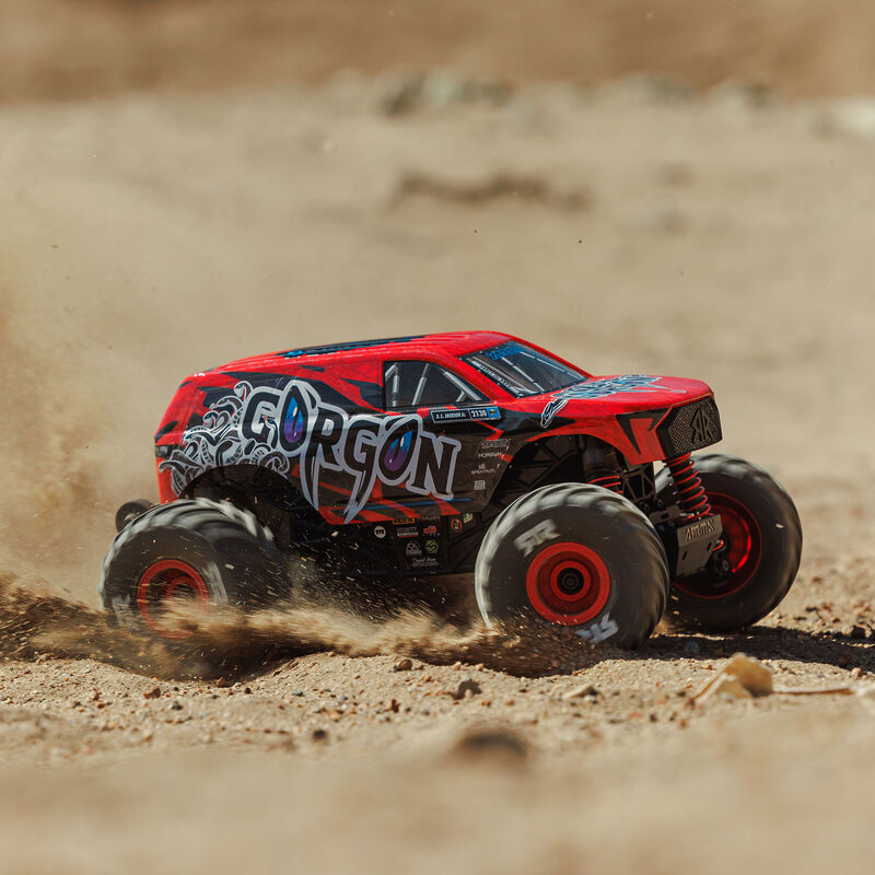 1/16 GORGON GROM 4X4 RTR Brushed Monster Truck (Battery & Charger Included), Red - Xtreme RC