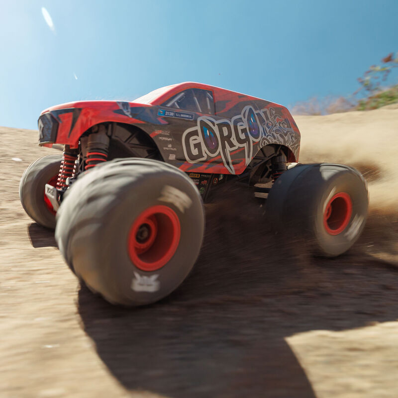 1/16 GORGON GROM 4X4 RTR Brushed Monster Truck (Battery & Charger Included), Red - Xtreme RC