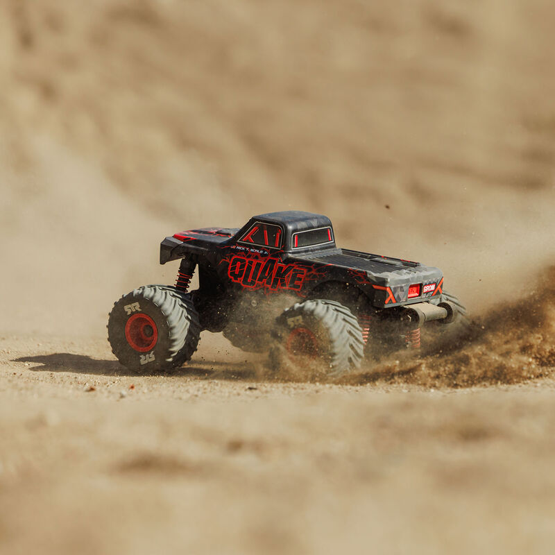 1/16 QUAKE GROM 4X4 RTR Brushed Monster Truck (Battery & Charger Included), Red - Xtreme RC