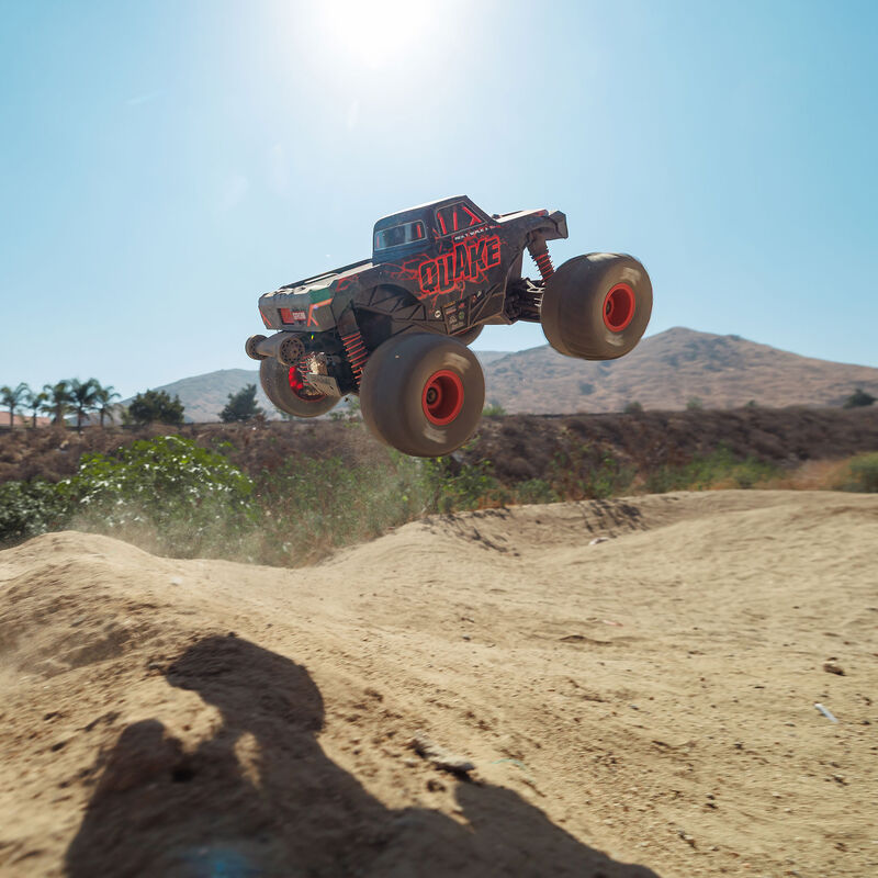 1/16 QUAKE GROM 4X4 RTR Brushed Monster Truck (Battery & Charger Included), Red - Xtreme RC