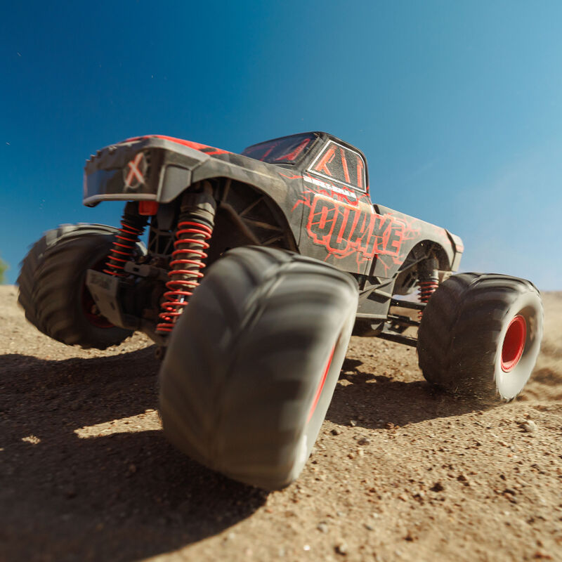 1/16 QUAKE GROM 4X4 RTR Brushed Monster Truck (Battery & Charger Included), Red - Xtreme RC