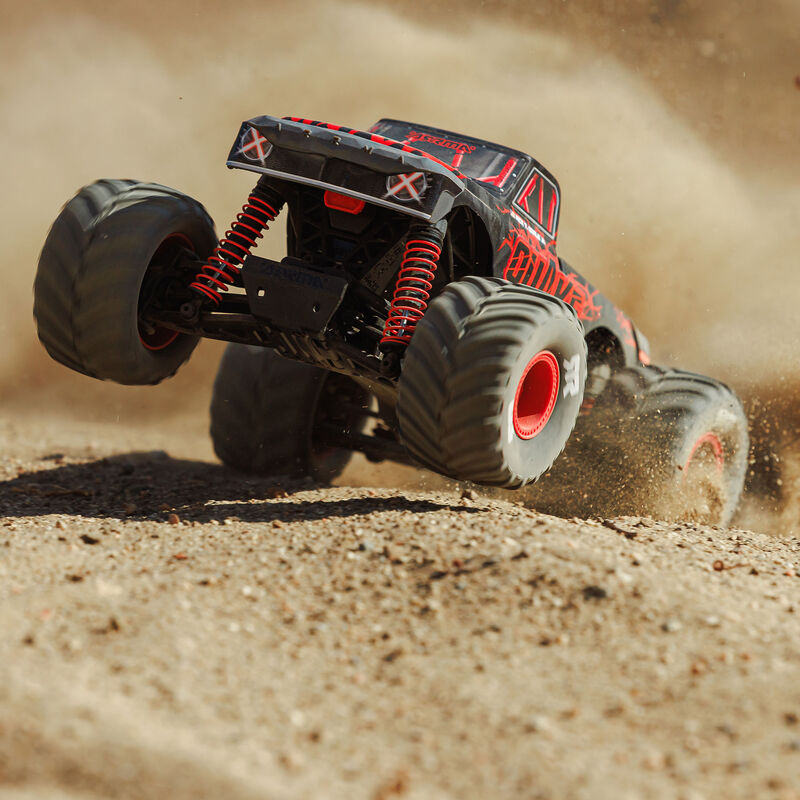 1/16 QUAKE GROM 4X4 RTR Brushed Monster Truck (Battery & Charger Included), Red - Xtreme RC