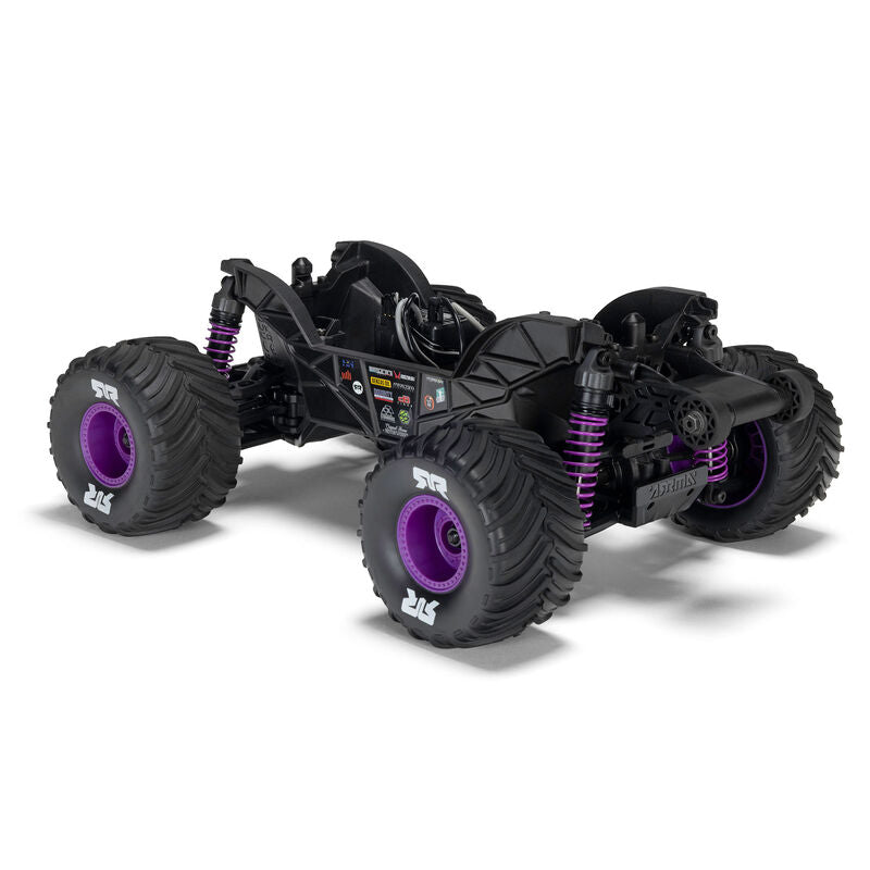 1/16 QUAKE GROM 4X4 RTR Brushed Monster Truck (Battery & Charger Included), Purple - Xtreme RC