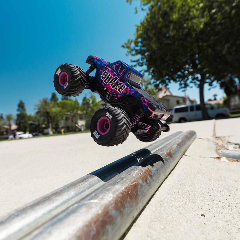 1/16 QUAKE GROM 4X4 RTR Brushed Monster Truck (Battery & Charger Included), Purple - Xtreme RC