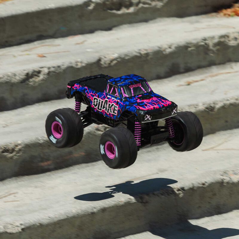 1/16 QUAKE GROM 4X4 RTR Brushed Monster Truck (Battery & Charger Included), Purple - Xtreme RC