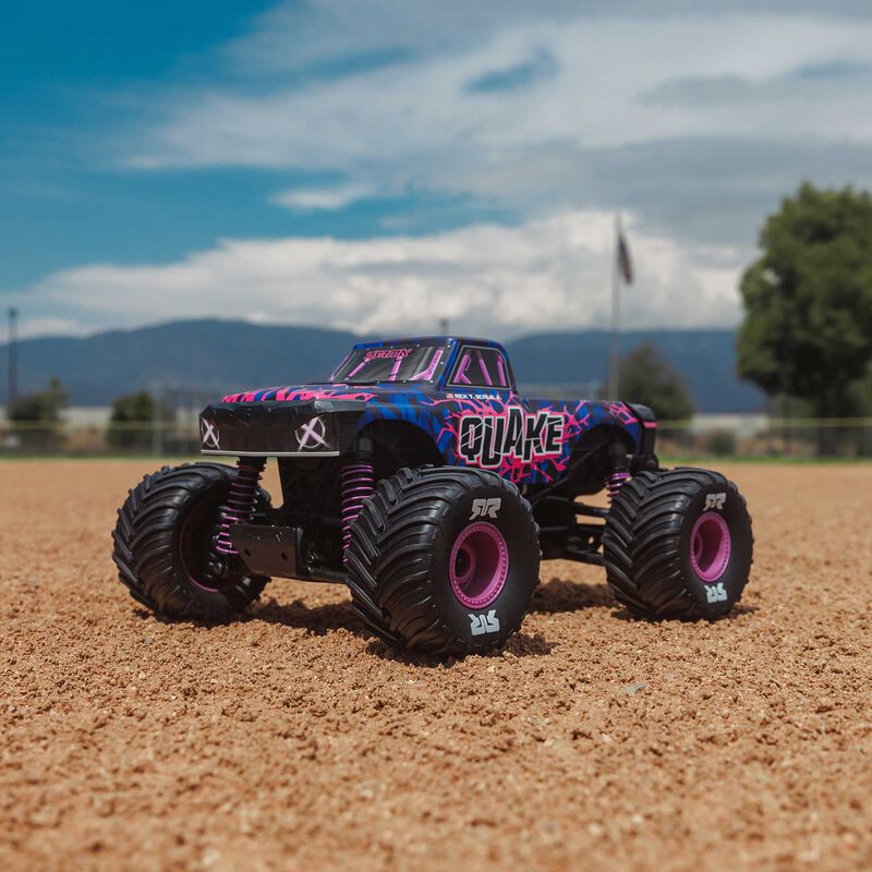 1/16 QUAKE GROM 4X4 RTR Brushed Monster Truck (Battery & Charger Included), Purple - Xtreme RC