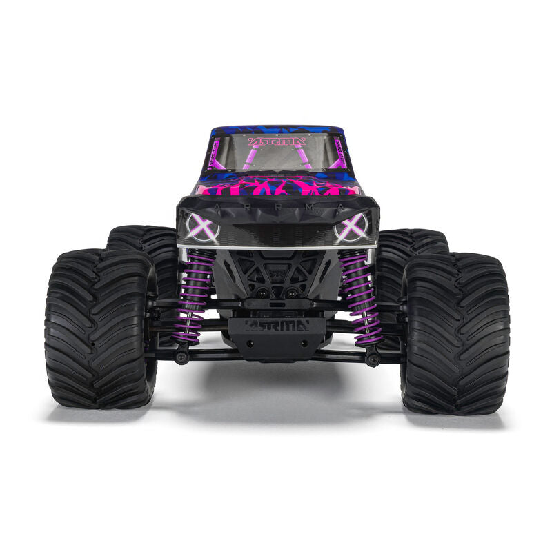1/16 QUAKE GROM 4X4 RTR Brushed Monster Truck (Battery & Charger Included), Purple - Xtreme RC