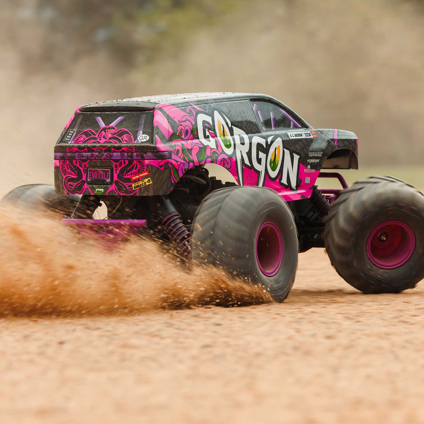 1/10 GORGON 2WD RTR Brushed Monster Truck (Battery & Charger Included), Purple - Xtreme RC
