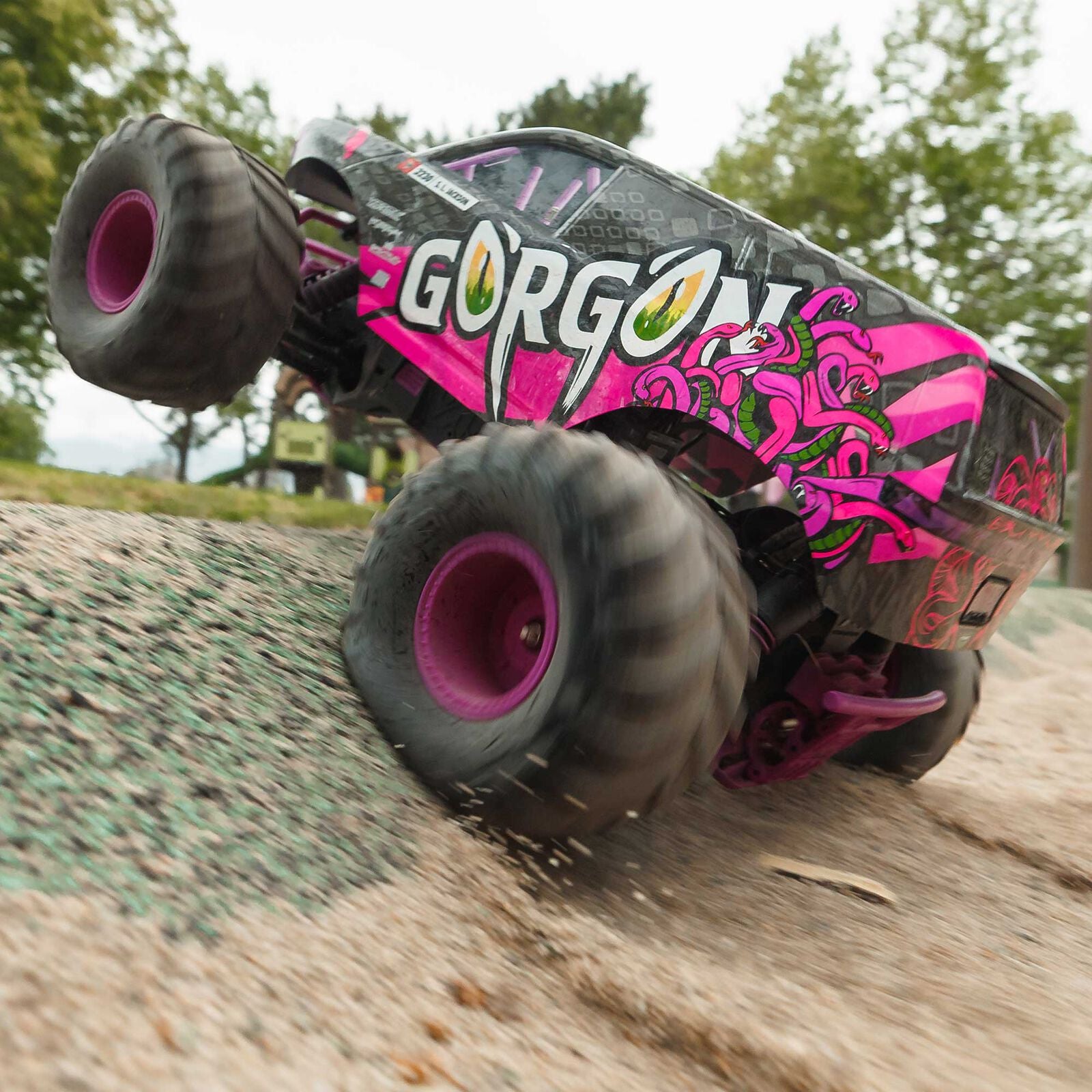 1/10 GORGON 2WD RTR Brushed Monster Truck (Battery & Charger Included), Purple - Xtreme RC