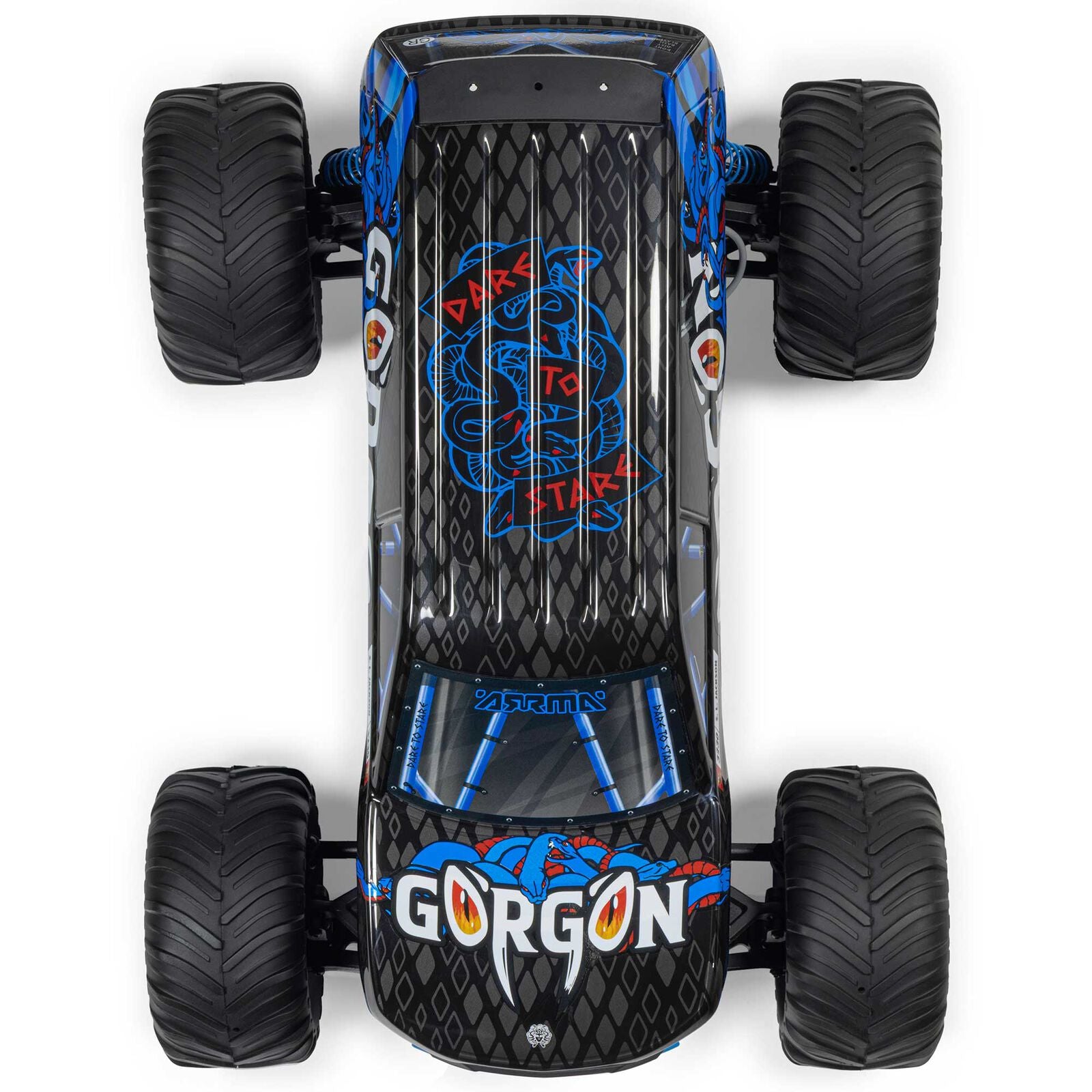 1/10 GORGON 2WD RTR Brushed Monster Truck (Battery & Charger Included), Blue - Xtreme RC