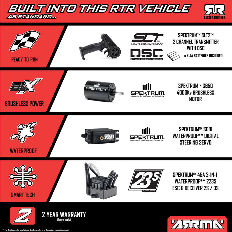 1/10 FURY 2wd 223S BLX Brushless Short Course Truck RTR with DSC, Blue - Xtreme RC