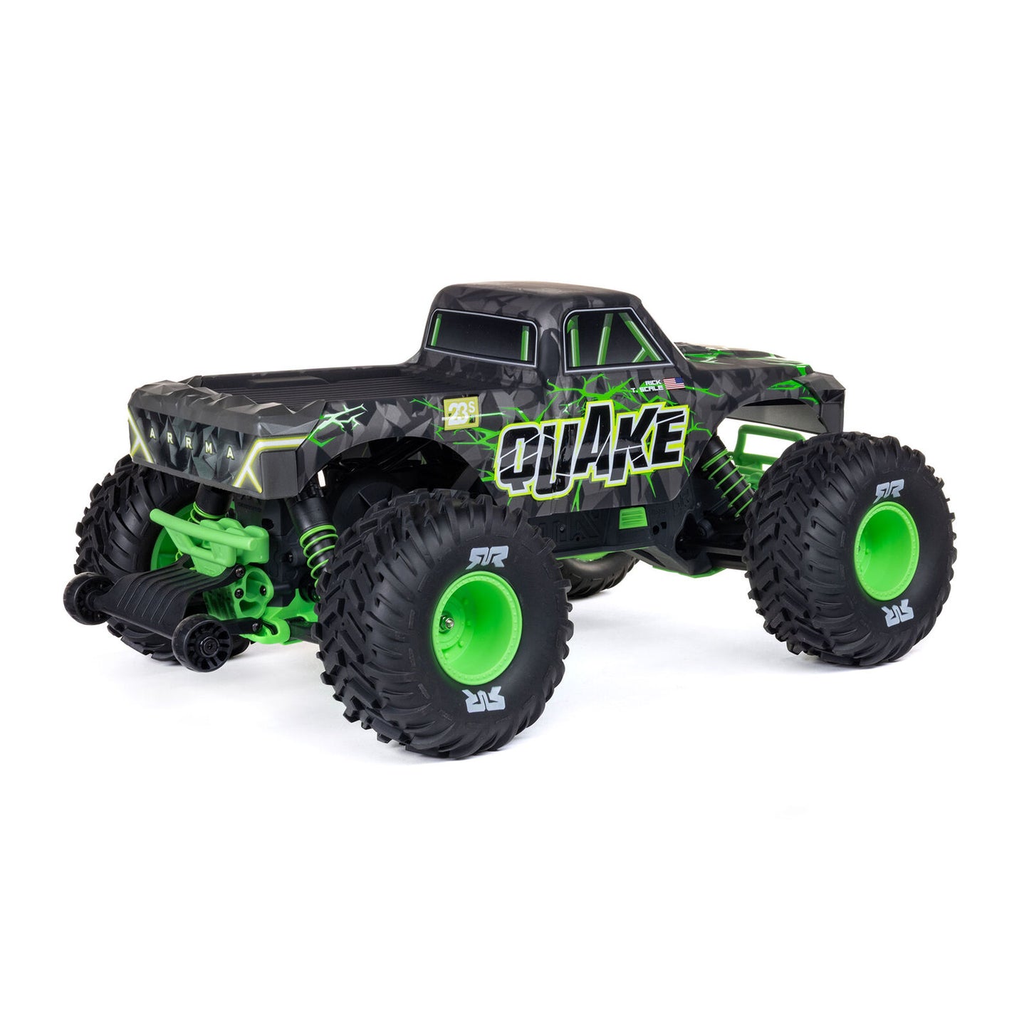 1/10 QUAKE 223S 2WD RTR Brushless Monster Truck, Green