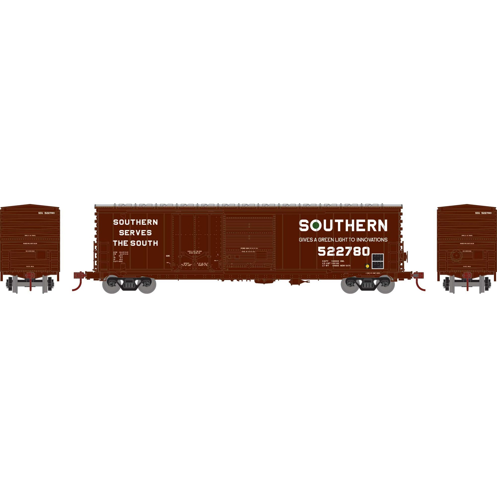 HO 50' ACF Combo Door Box Car, SOU #522780