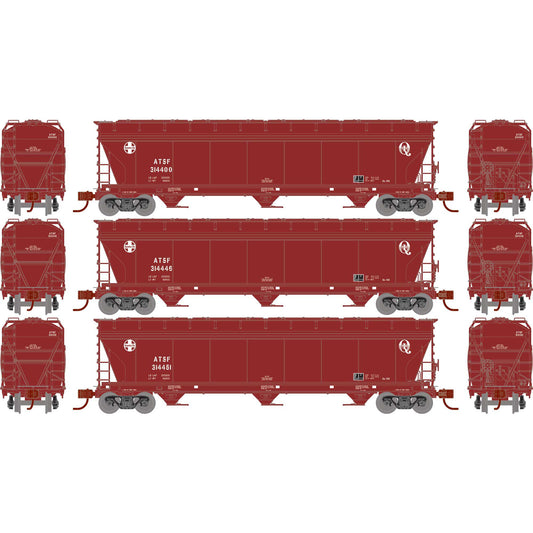 N ACF 4600 3-Bay Center Flow Hopper, ATSF (3)