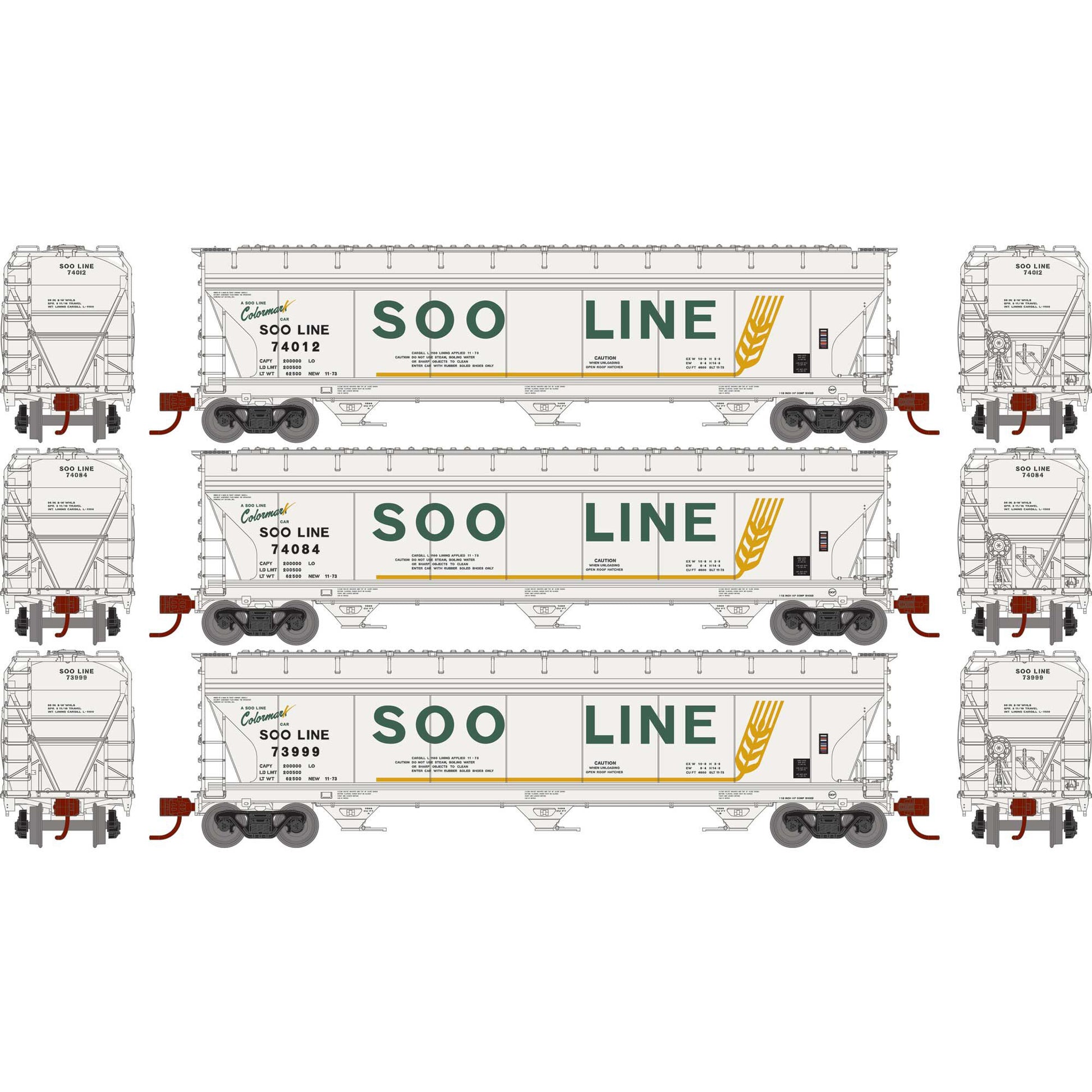 N ACF 4600 3-Bay Center Flow Hopper, SOO (3)