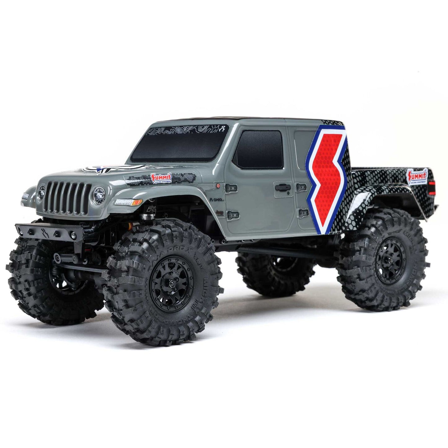 SCX24 Summit Racing Jeep Gladiator 4x4 Rock Crawler RTR, Gray