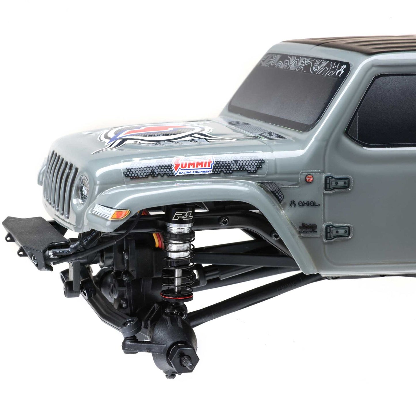 SCX24 Summit Racing Jeep Gladiator 4x4 Rock Crawler RTR, Gray