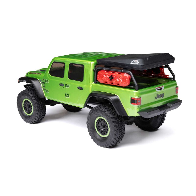 1/24 SCX24 Jeep JT Gladiator 4X4 RTR Brushed Rock Crawler (Battery & Charger Included), Green - Xtreme RC