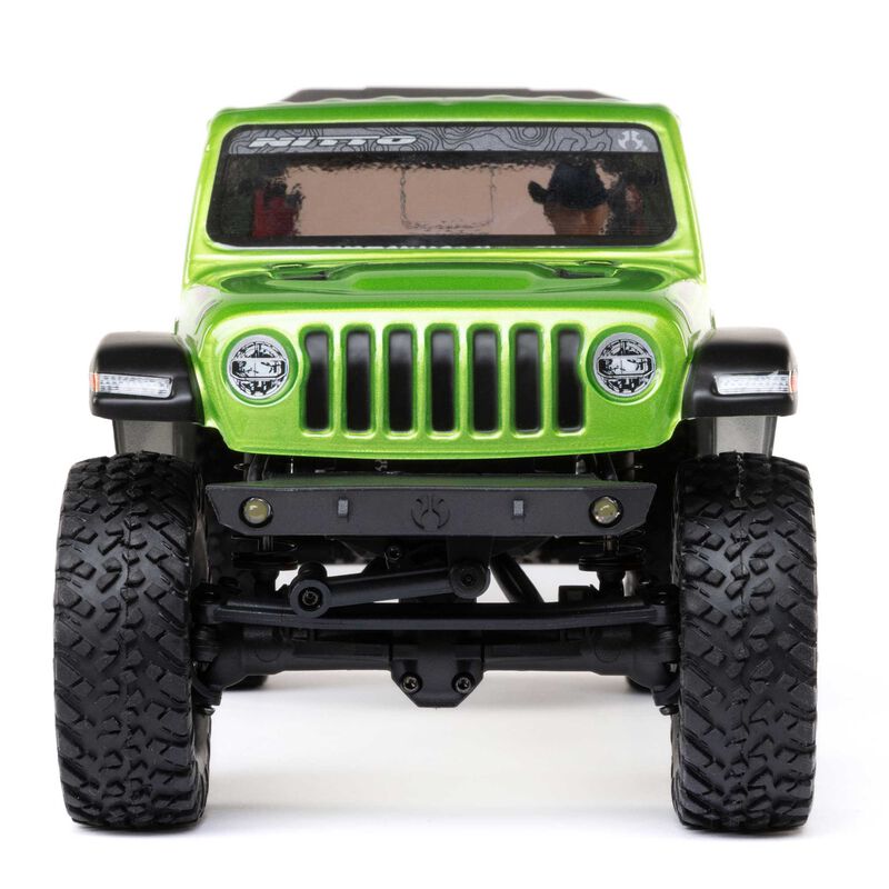 1/24 SCX24 Jeep JT Gladiator 4X4 RTR Brushed Rock Crawler (Battery & Charger Included), Green - Xtreme RC