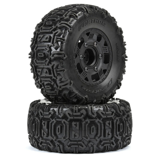 Warthog SC 2.2"/3.0" Off-Road Tires Mounted on Ripper Black 6x30 Removable 12mm Hex Wheels (2) for Slash 2wd & Slash 4x4 Front or Rear