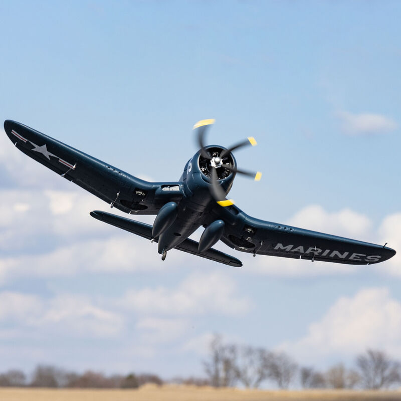 F4U-4 Corsair 1.2m BNF Basic with AS3X and SAFE Select - Xtreme RC