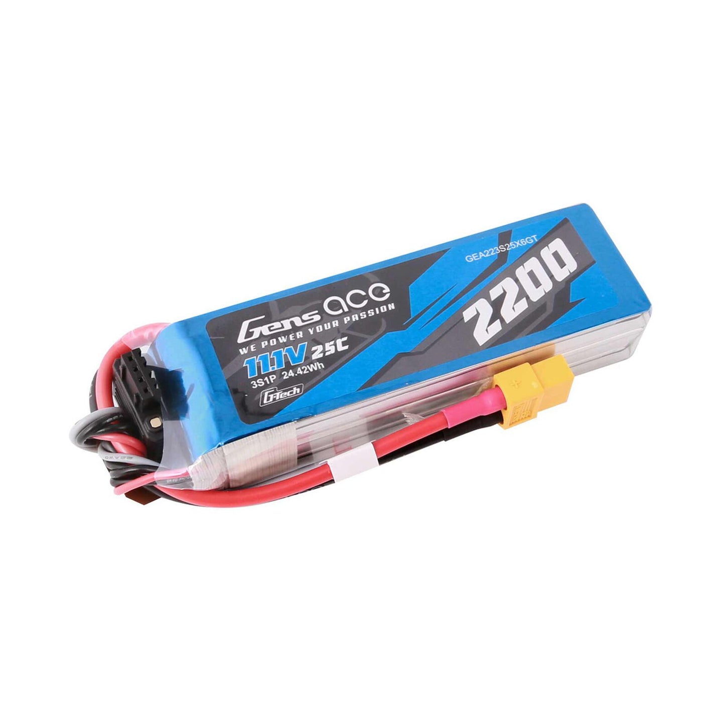 11.1V 2200mAh 3S 25C G-Tech Smart LiPo: XT60