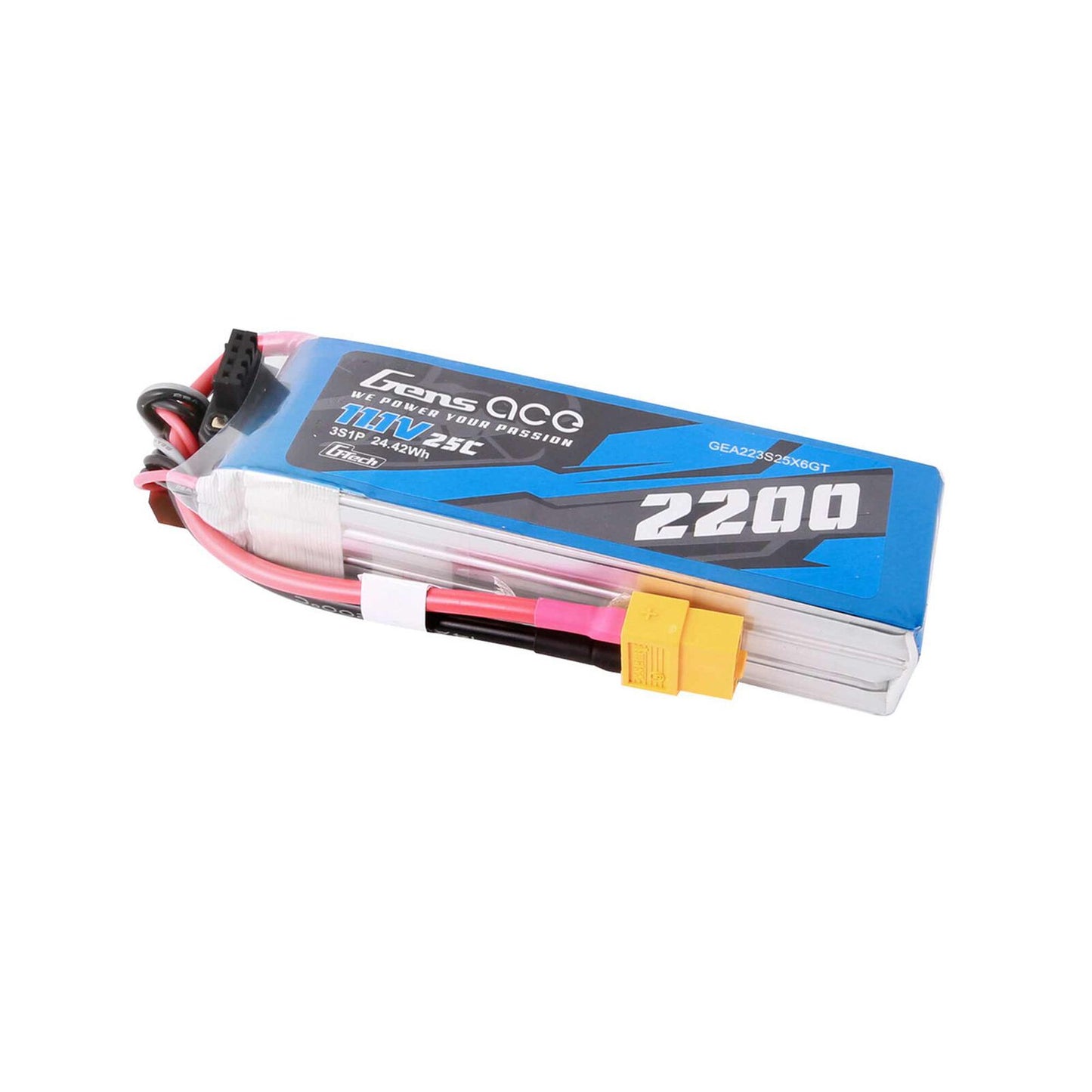 11.1V 2200mAh 3S 25C G-Tech Smart LiPo: XT60