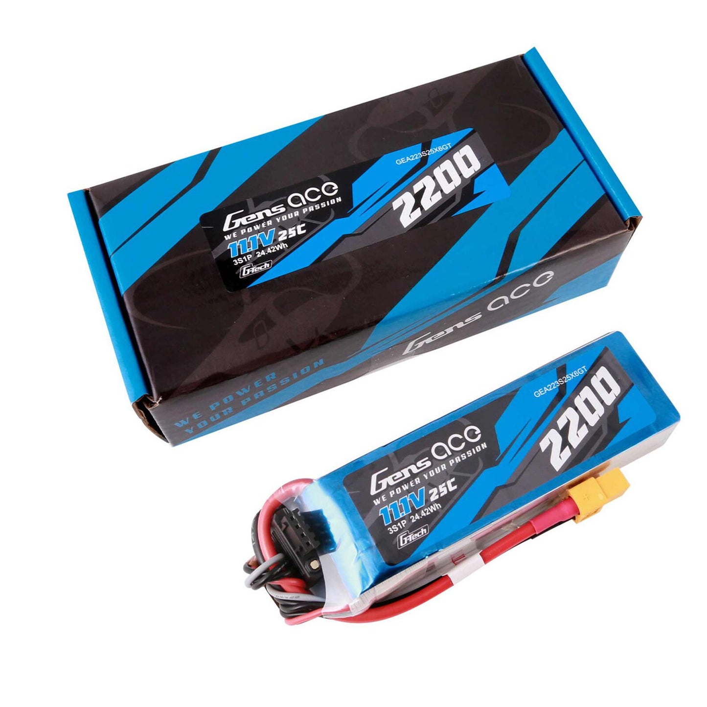 11.1V 2200mAh 3S 25C G-Tech Smart LiPo: XT60