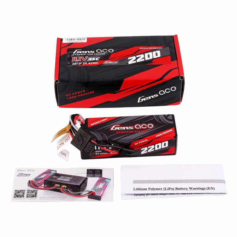 2200mAh 3S 35C 11.1V HardCase G-Tech Lipo Battery Pack with IEC2 Plug for Grom