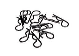 Body clips, heavy duty (black) (12) - Xtreme RC