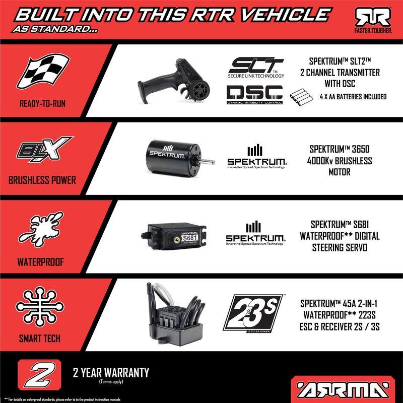 1/10 FURY 2wd 223S BLX Brushless Short Course Truck RTR with DSC, Blue - Xtreme RC