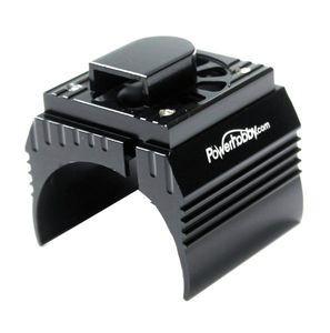 Aluminum Motor Heatsink Cooling Fan for 1/10 540 and 550 Size Motors, Black - Xtreme RC