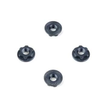Wheel Nuts 7mm M4 Serrated Gun Metal Anod, 4pc - Xtreme RC