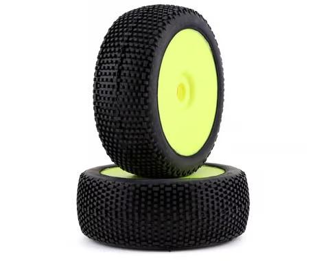 GRP Tires Plus Pre-Mounted 1/8 Buggy Tires (2) (Yellow) (Medium) - Xtreme RC
