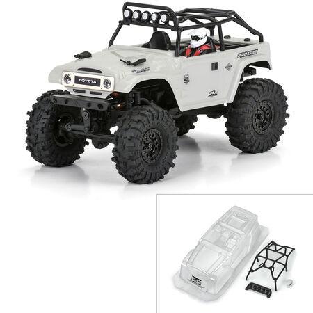 1/24 1979 Toyota Land Cruiser FJ40 Clear Body with Trail Cage: SCX24 - Xtreme RC