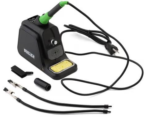 EcoPower 80W Adjustable Temperature Digital Soldering Station w/Alligator Clip Support Arms - Xtreme RC