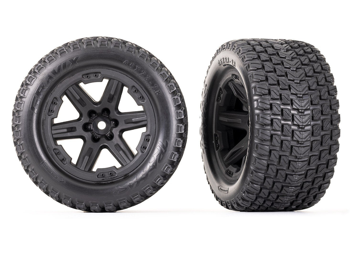 T&W RXT BLK 2.8/GRAVIX TIRE - Xtreme RC